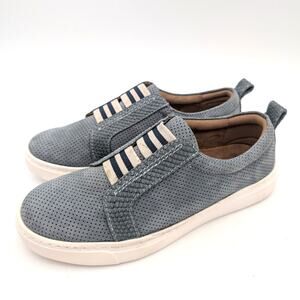 Comfortiva Tacey Leather Slip-On Sneaker Shoes Women's Blue/White Size US7M EU38